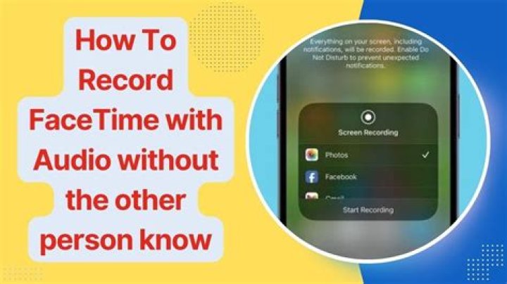 If You Screen Record On FaceTime Will They Know?